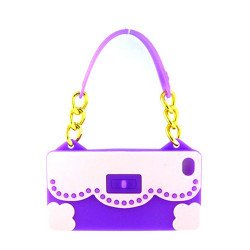 iPhone 4S 4 Flower Handbag (Pink - Purple)